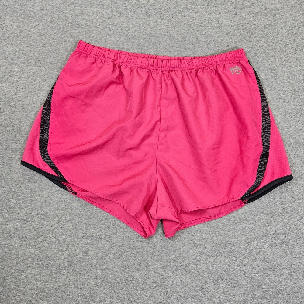 Everlast Womens Pink Athletic Running Shorts Space Dye Side Panels Size L